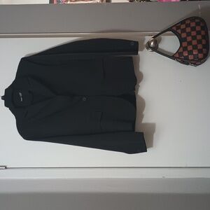 Women's Black 1 Button Blazer